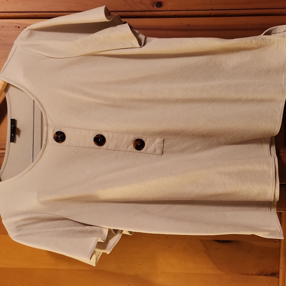 Alfani Cream Button-Front Blouse